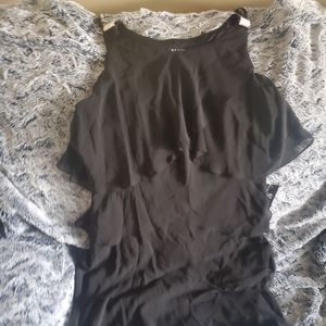 Black ruffle dress